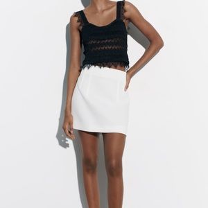 ZARA HIGH-WAISTED SHORT SKIRT